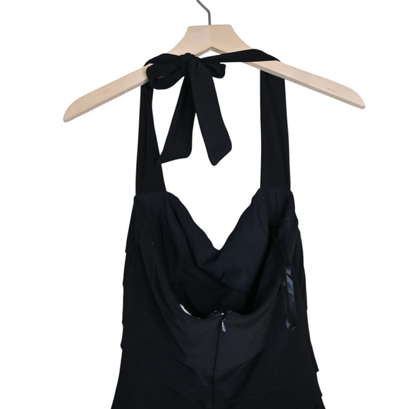 WHBM Women's 2 Elegant Black Halter Lined Dress - Picture 4 of 11